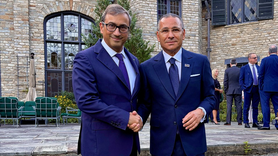 <p>Kamel Ghribi with Marco Peronaci, Italian Ambassador to the USA</p>